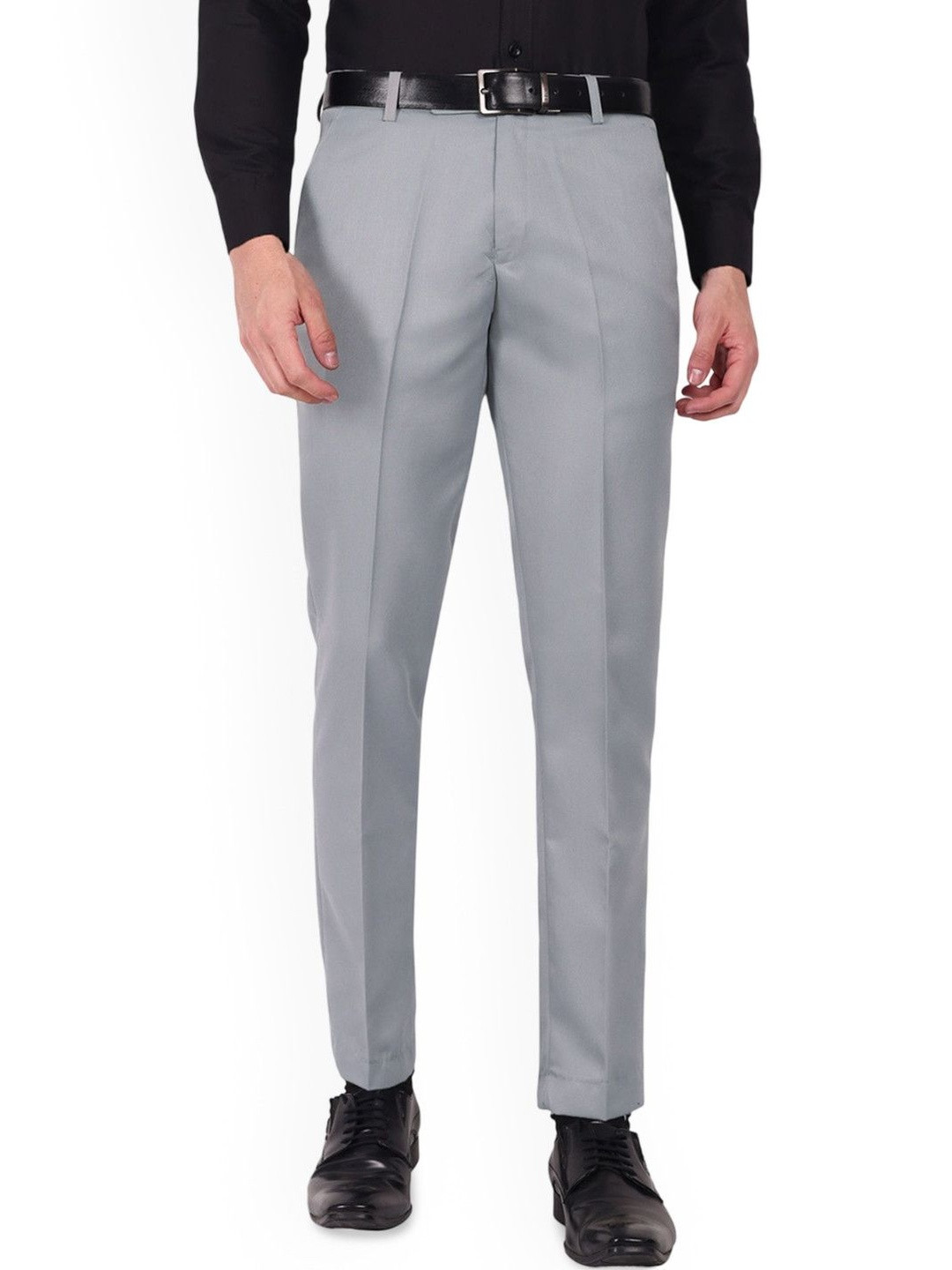 SWISS HORN Men Mid-Rise Easy Wash Formal Trousers