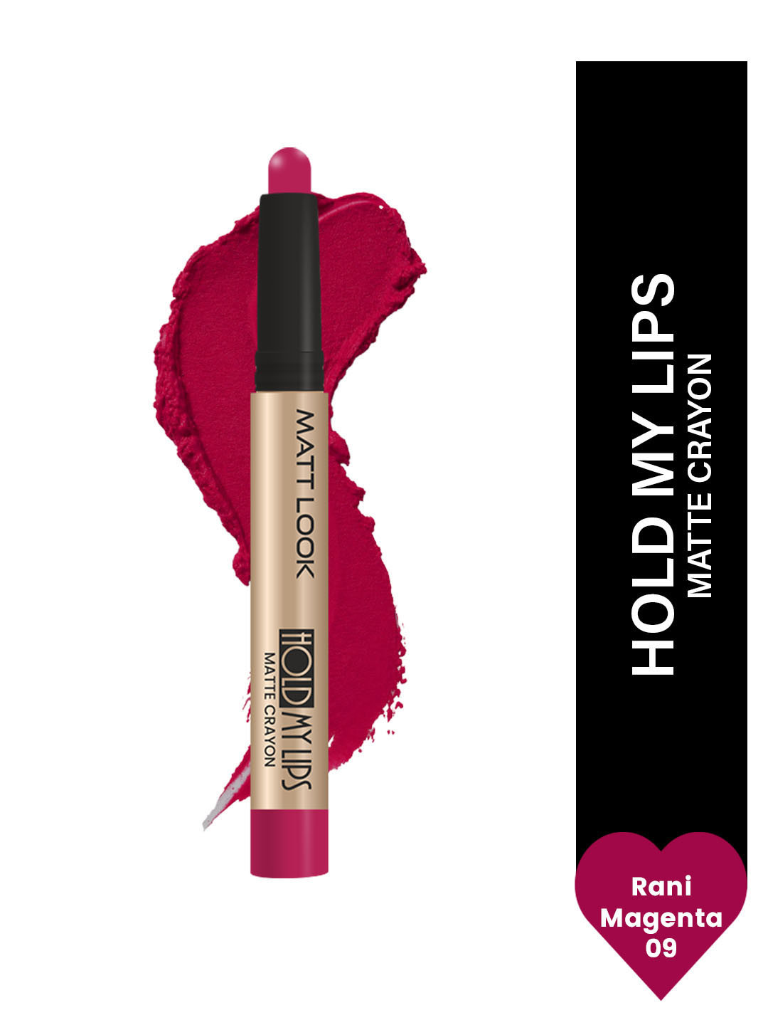 MATTLOOK Hold My Lips Matte Crayon Lipstick - 1.5 g - Rani Magenta