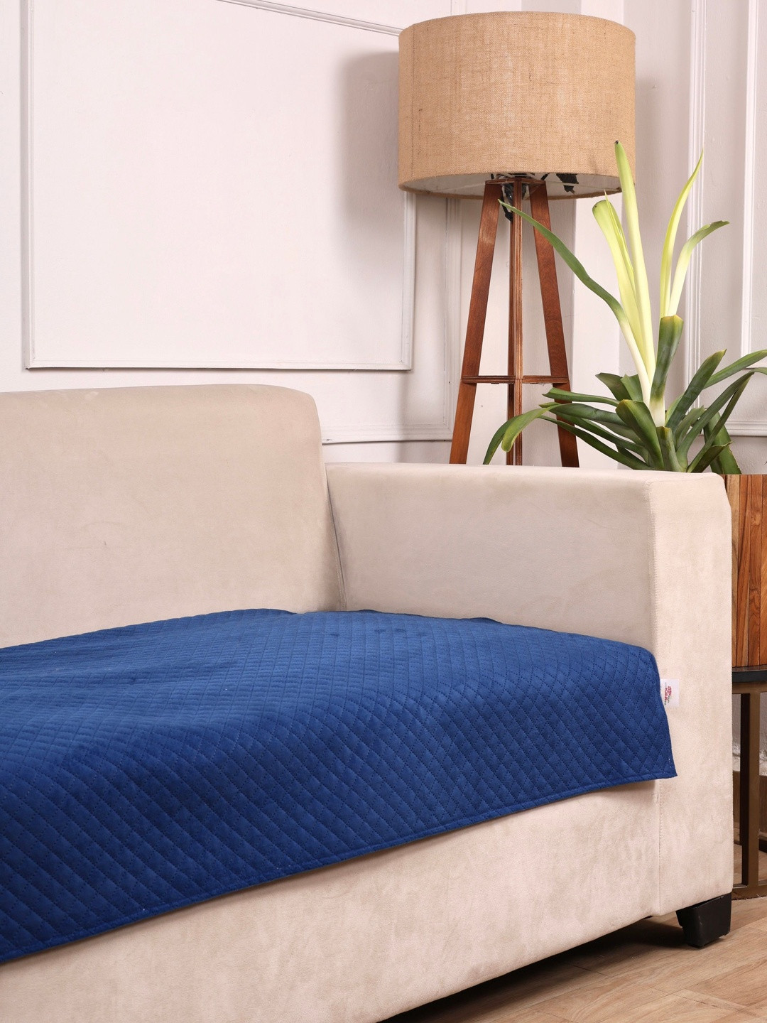 STITCHNEST Eco friendly & no colour fading Faux Suede Washable 2 Seater Sofa Cover-