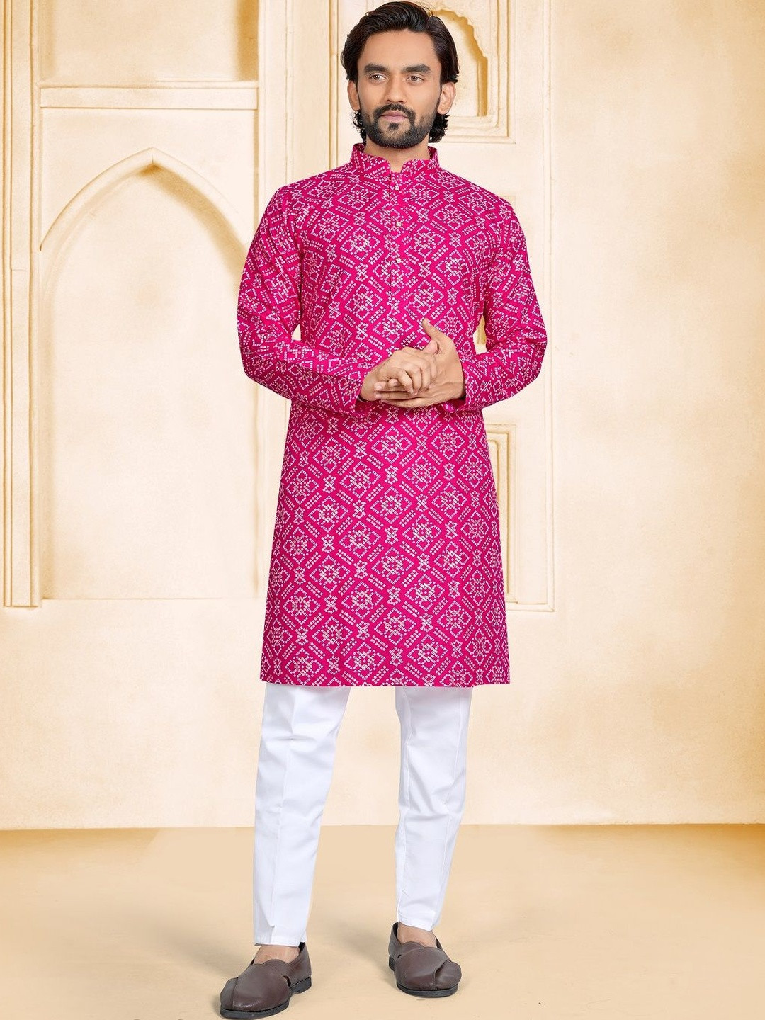Leipzig Fashion Men Ethnic Motifs Printed Kurta