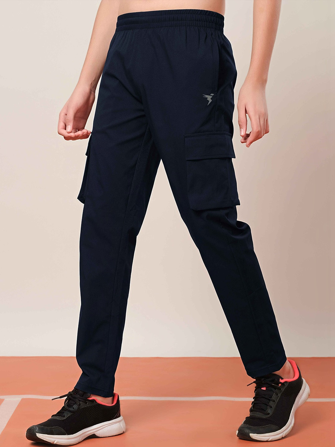 Technosport Boys Straight Fit Brand Logo Rapid-Dry Training Cargos