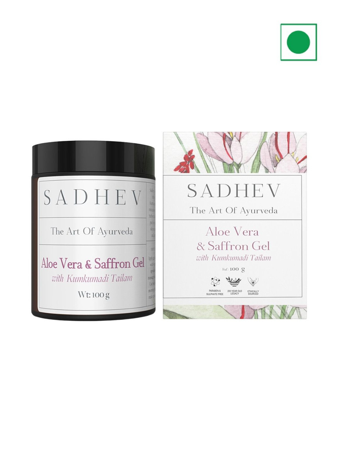 SADHEV Aloe Vera Gel With Saffron & Kumkumadi Tailam - 100 gm