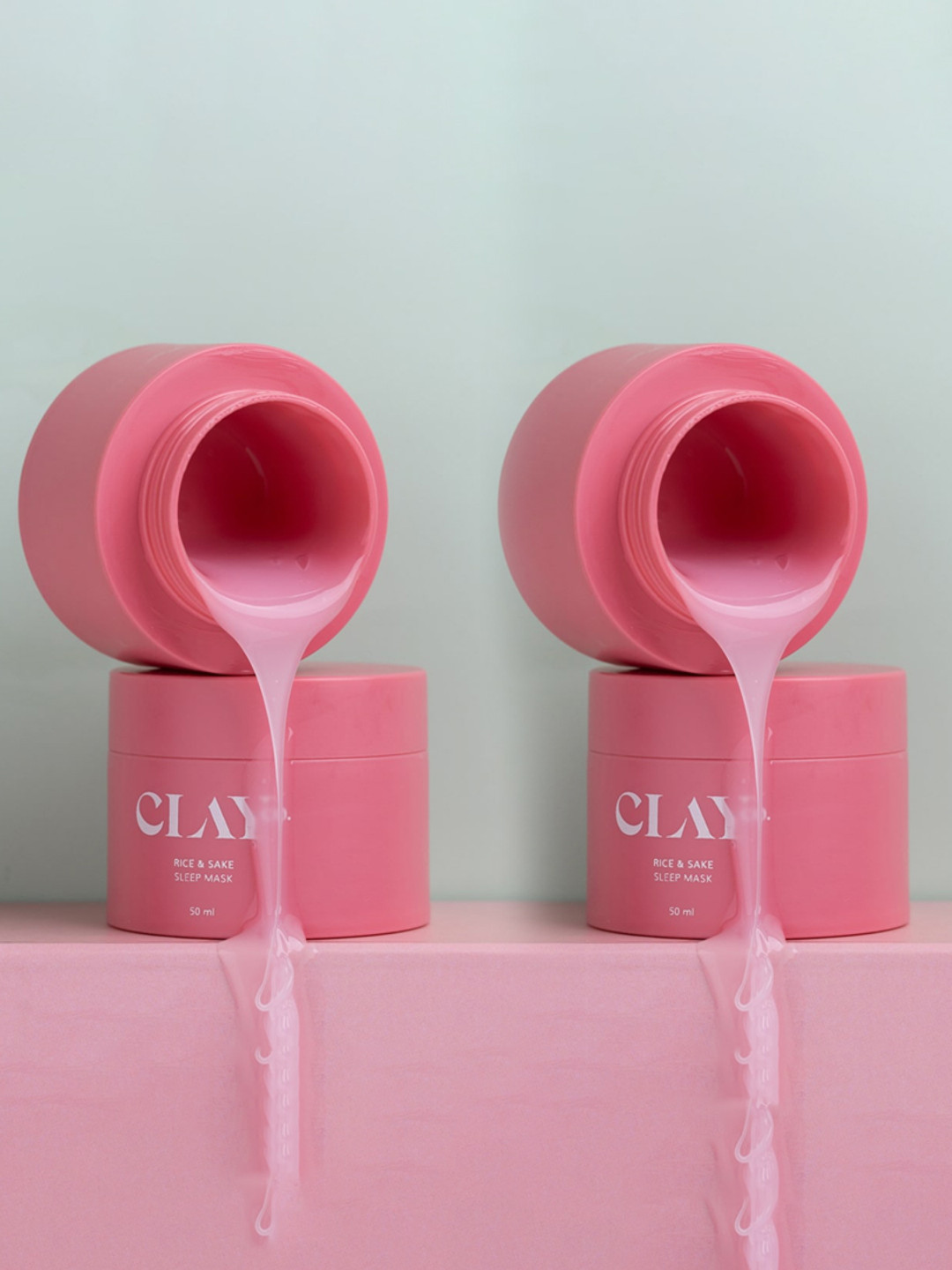 CLAYco. 2 Pcs Rice & Sake Night Gel Cream Sleep Face Mask for Glowing Skin - 50 ml Each
