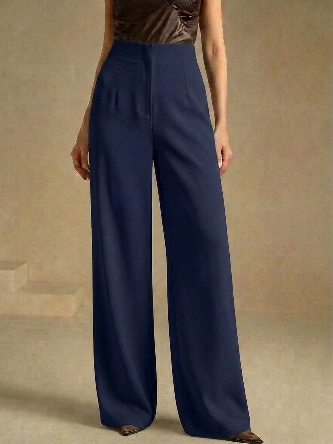 dolsia Women High-Rise Easy Wash Trousers