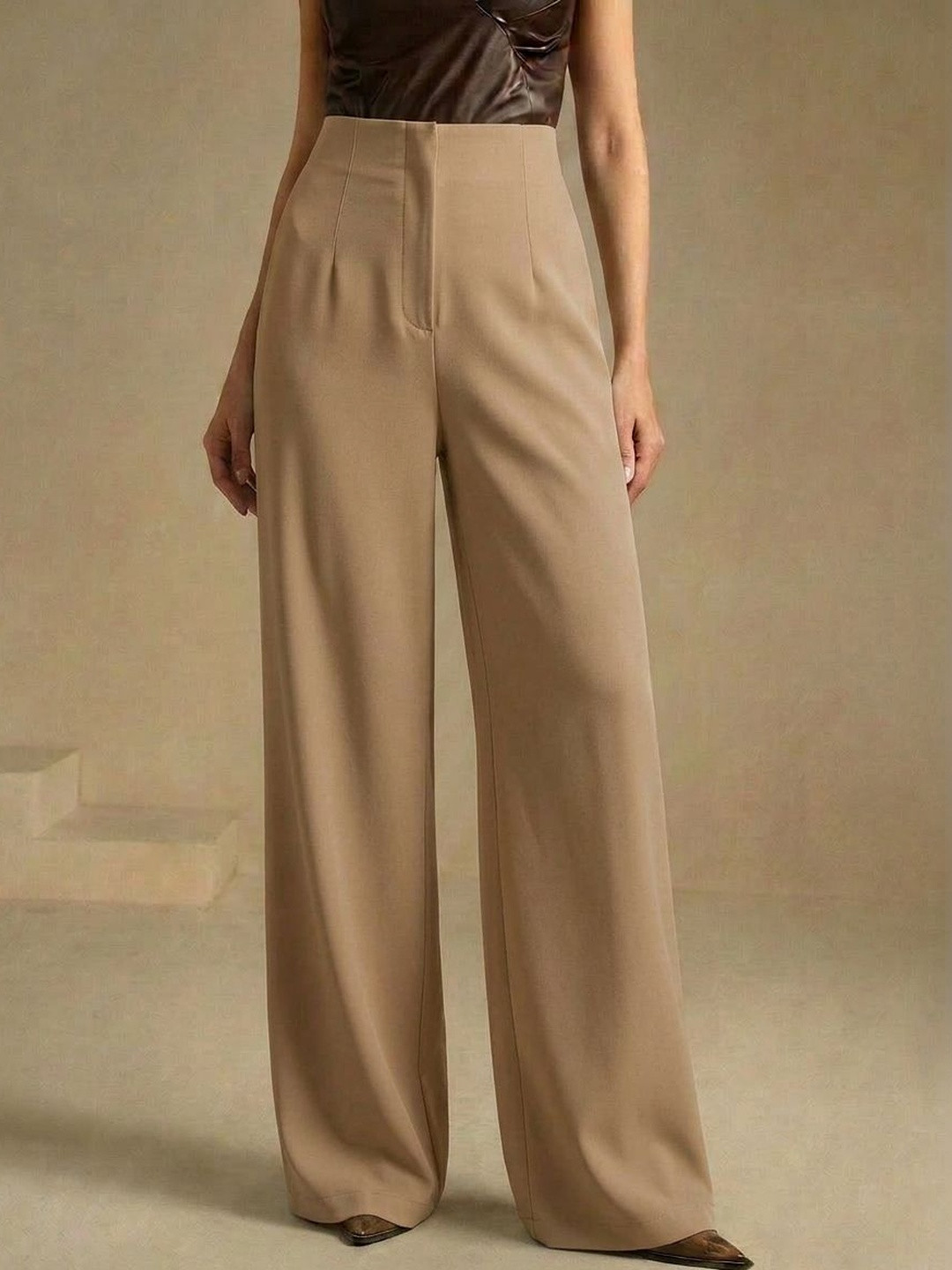 dolsia Women High-Rise Easy Wash Trousers