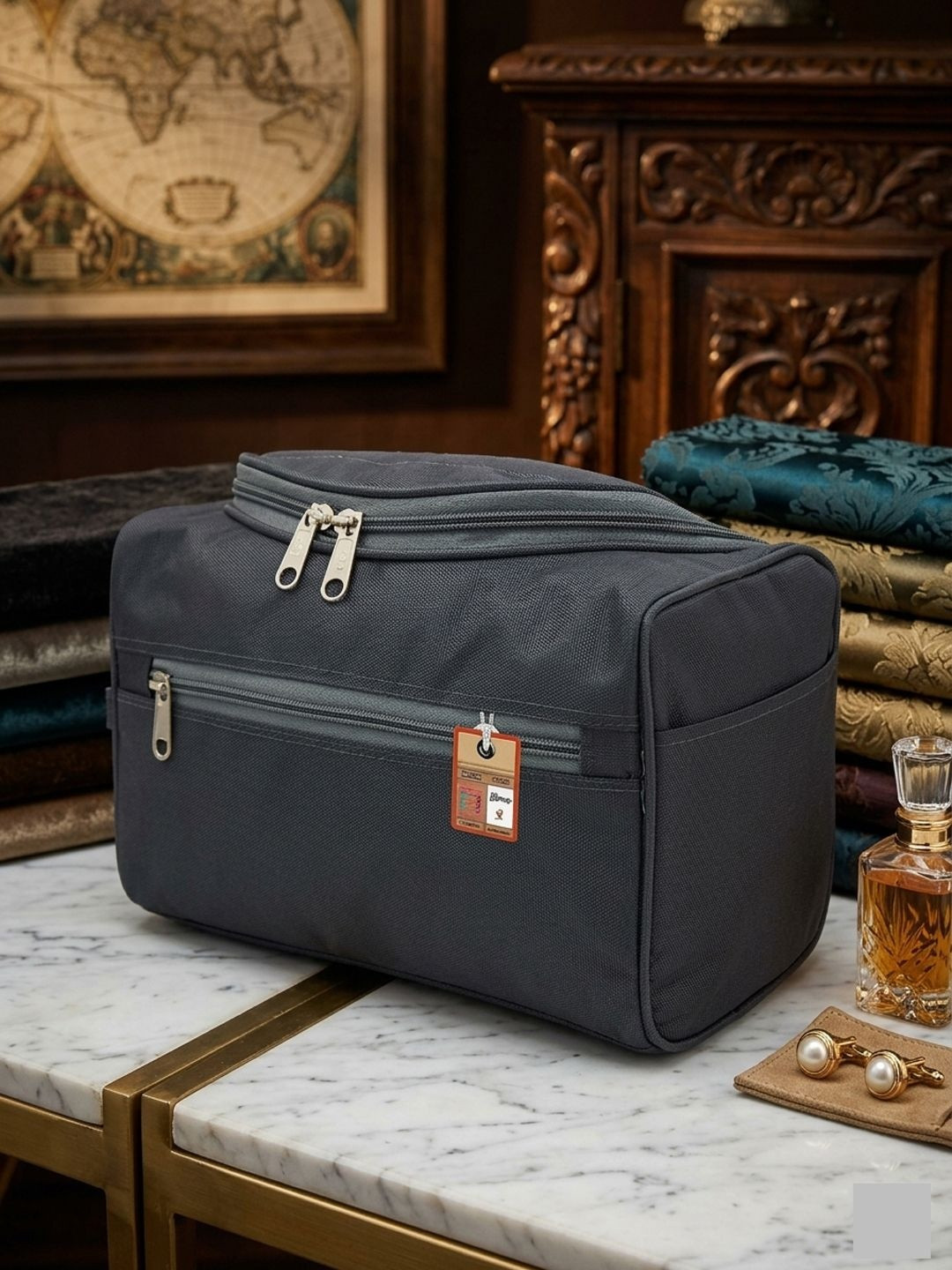 atorakushon Textured Water Resistant Travel Vanity Pouch