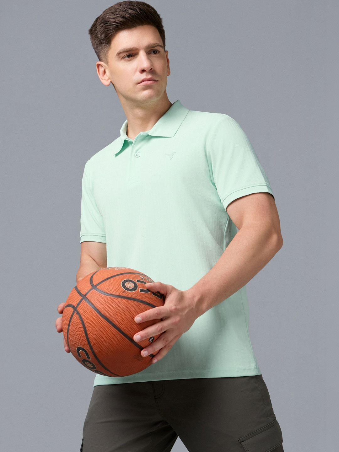 Technosport Men Polo Collar Slim Fit T-shirt