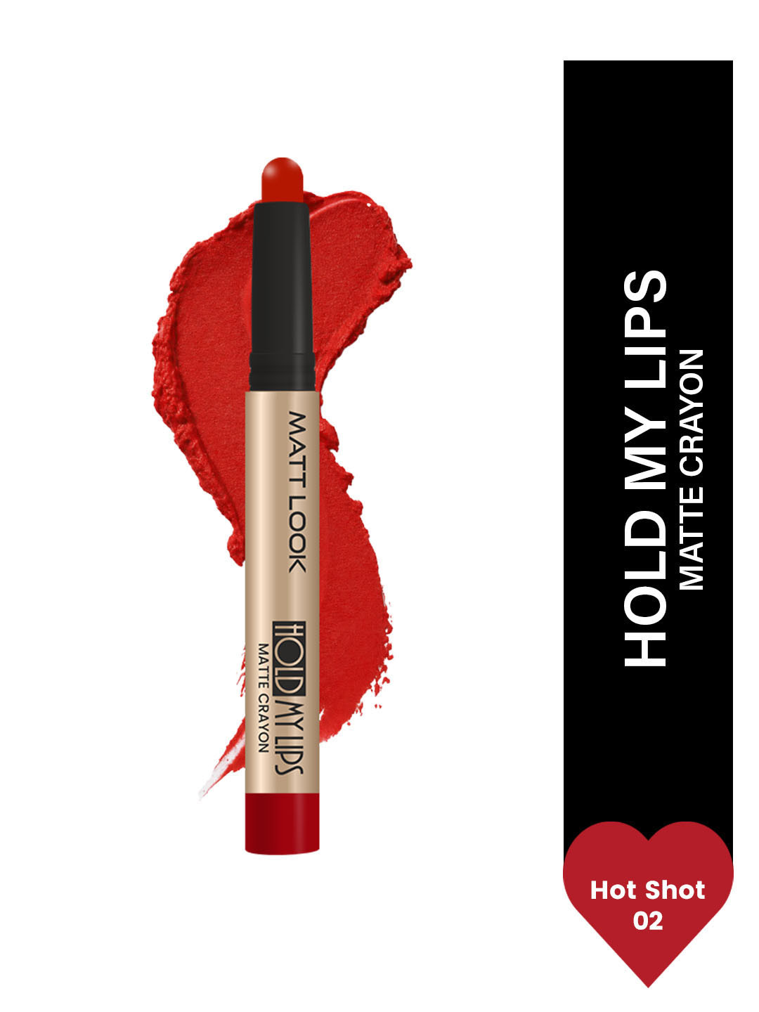 MATTLOOK Hold My Lips Matte Crayon Lipstick - 1.5 g - Hot Shot
