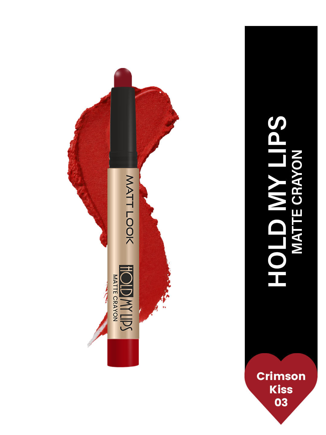 MATTLOOK Hold My Lips Long Lasting Matte Lip Crayon - 1.5 g - Crimson Kiss 03