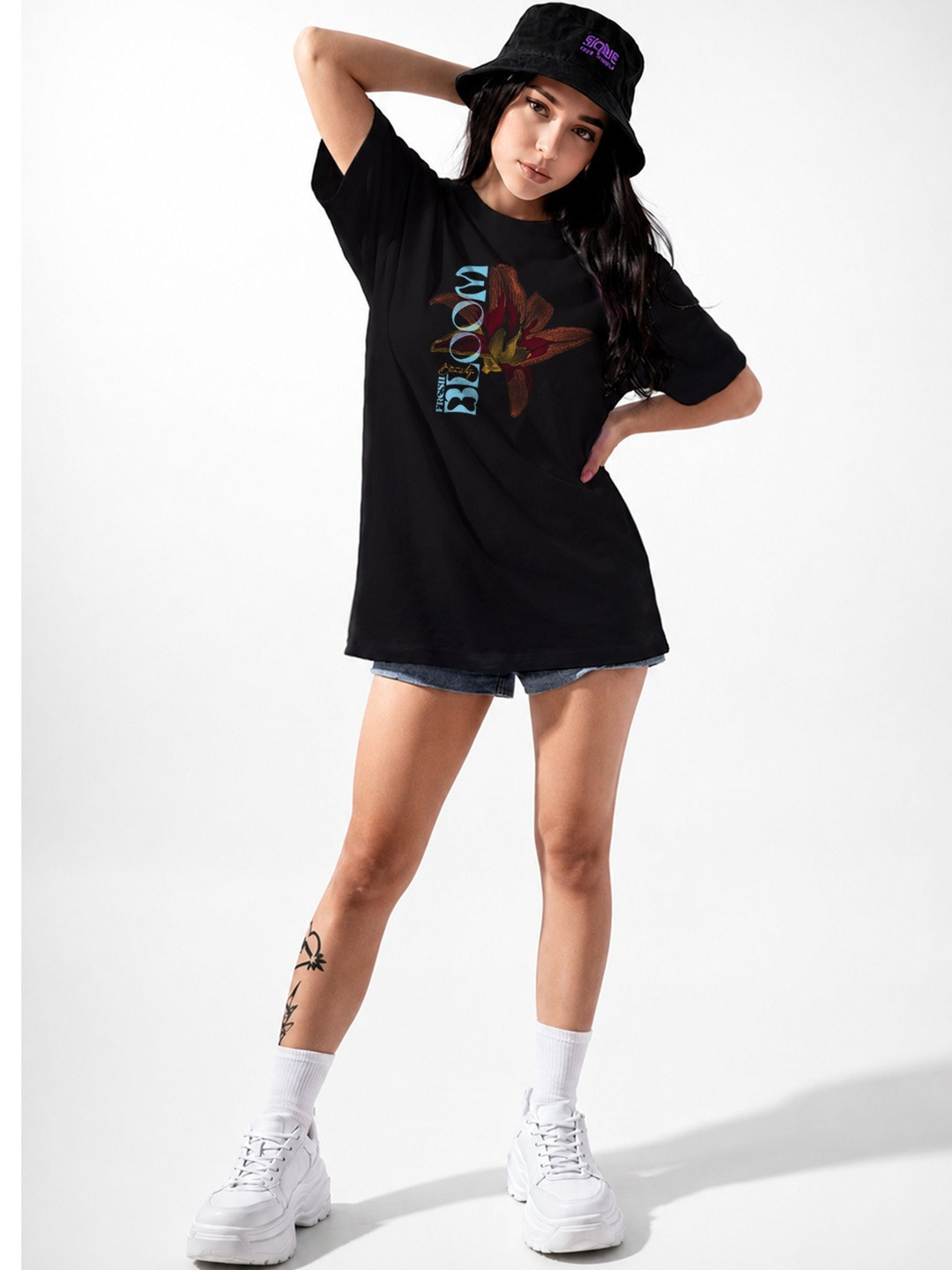 Roadster Women Printed Organic Cotton Blend T-shirt