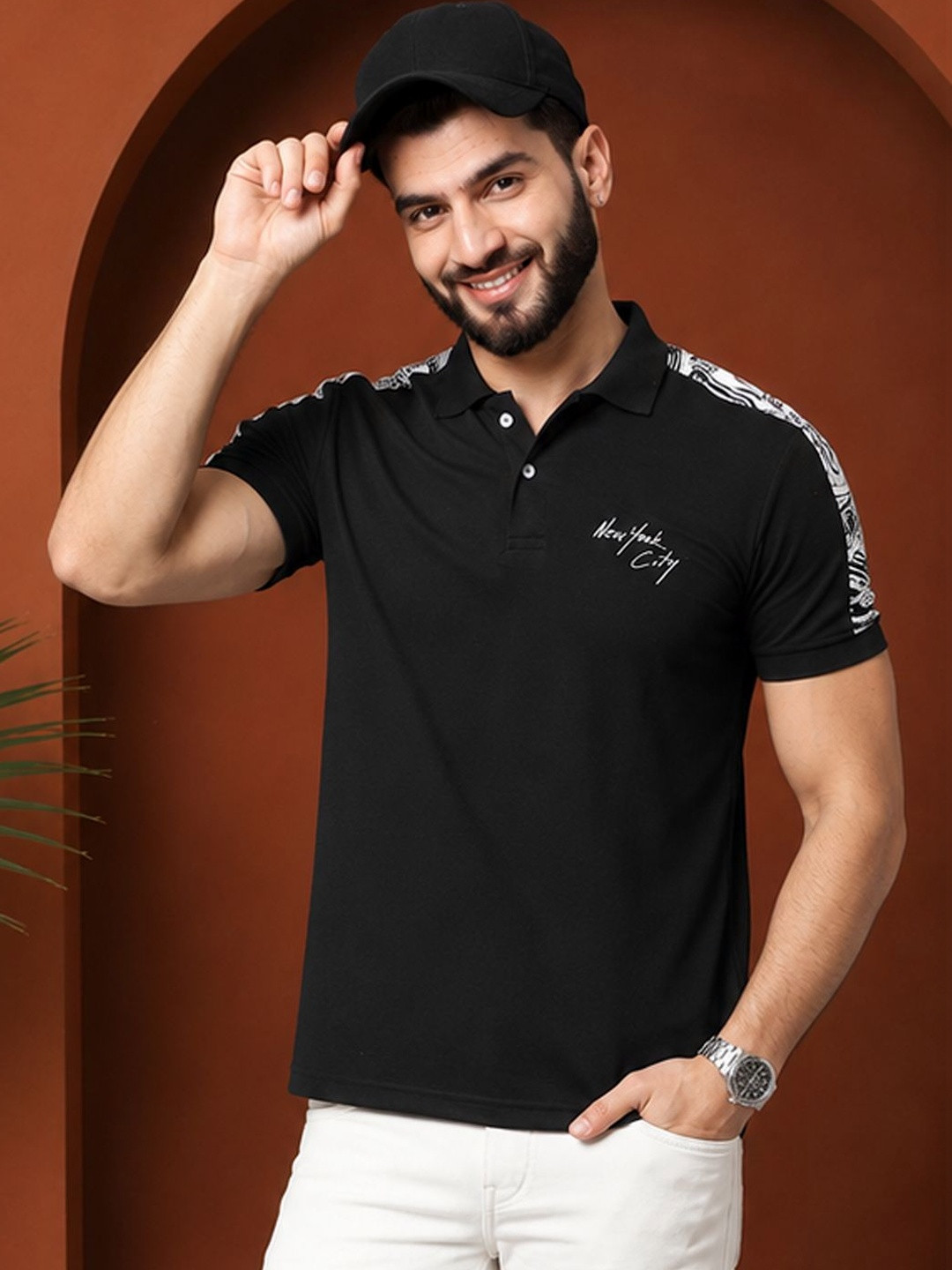 Kook N Keech Men Typography Printed Polo Collar T-shirt