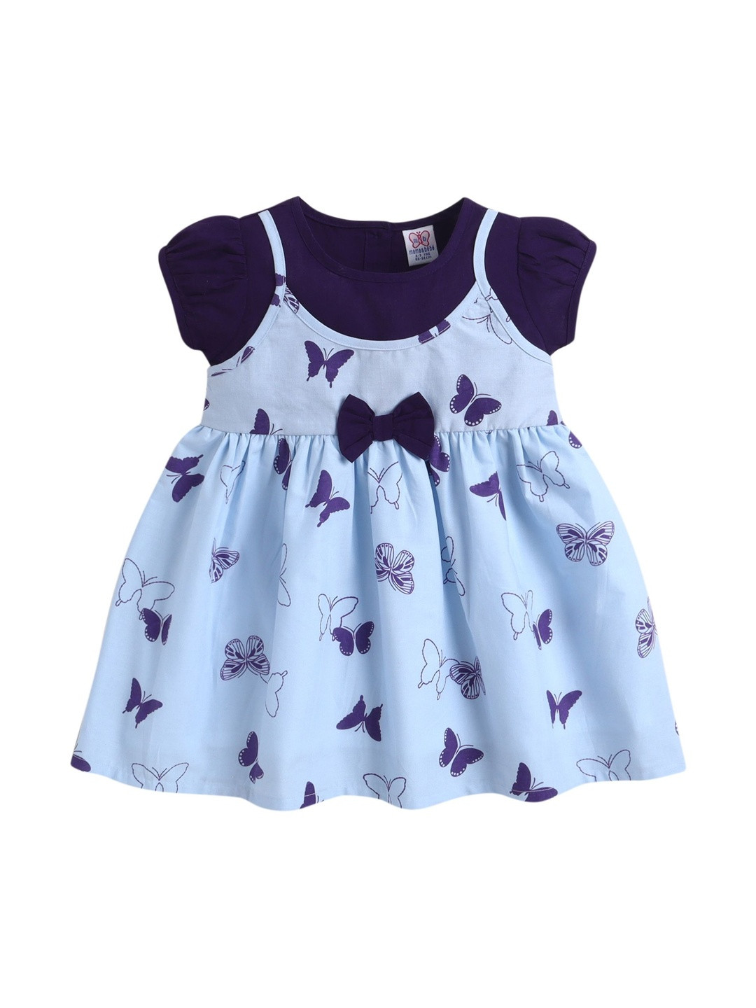 mama & bebe Baby Girls Print Puff Sleeve A-Line Dress