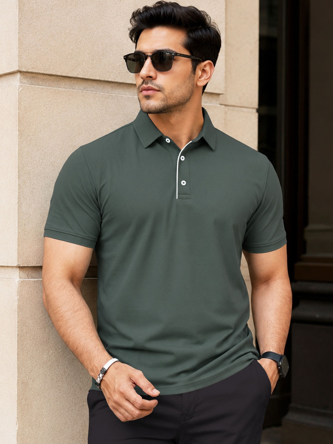 VeBNoR Polo Collar Regular Fit T-Shirt