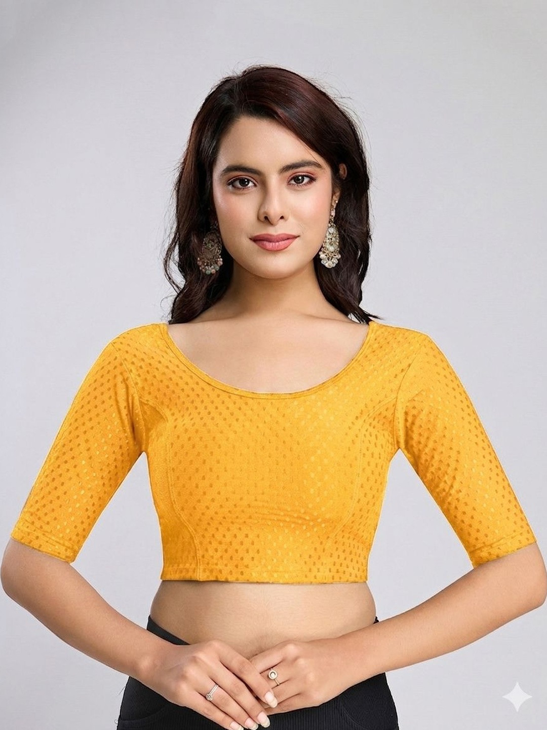 SHREEJI DESIGNER Cotton Woven Design Saree Blouse