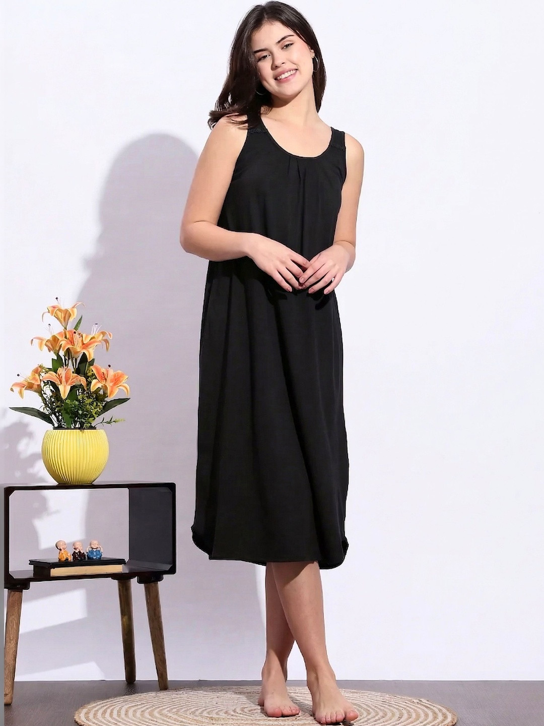 9shines Label Women Cotton Camisole Slip Nighty