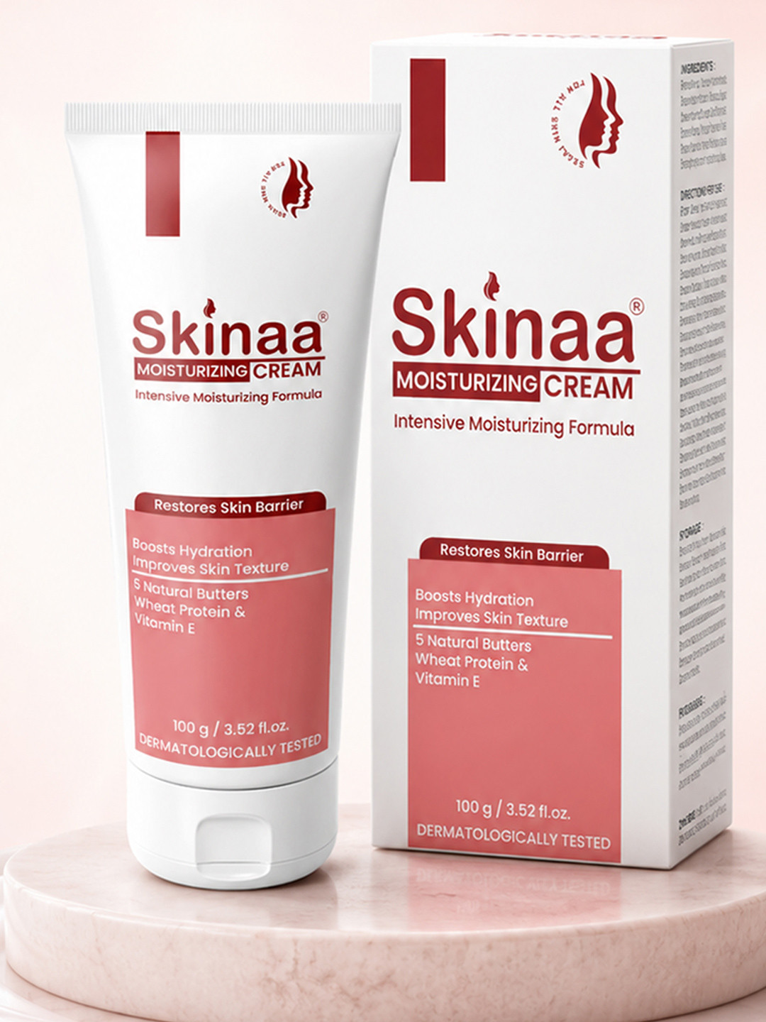 SKINAA Moisturiser Cream For Dry Skin with 5 Natural Butter Wheat Protein & Vitamin E 100g