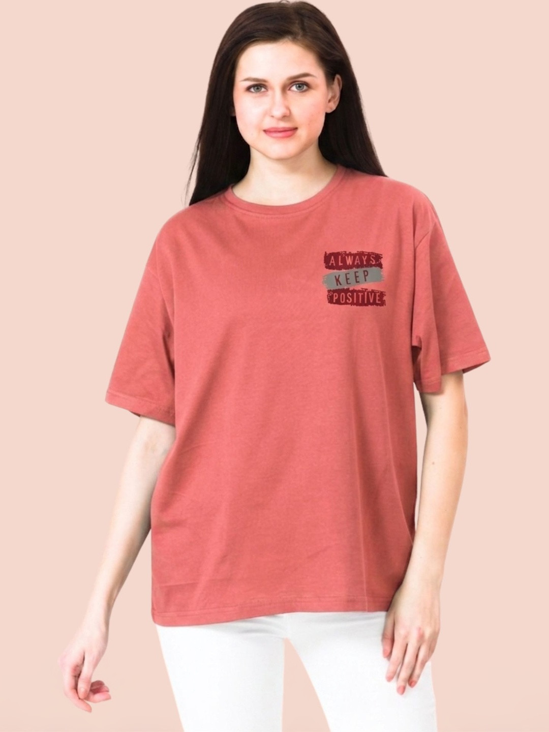 Lango Women Typography Printed T-shirt