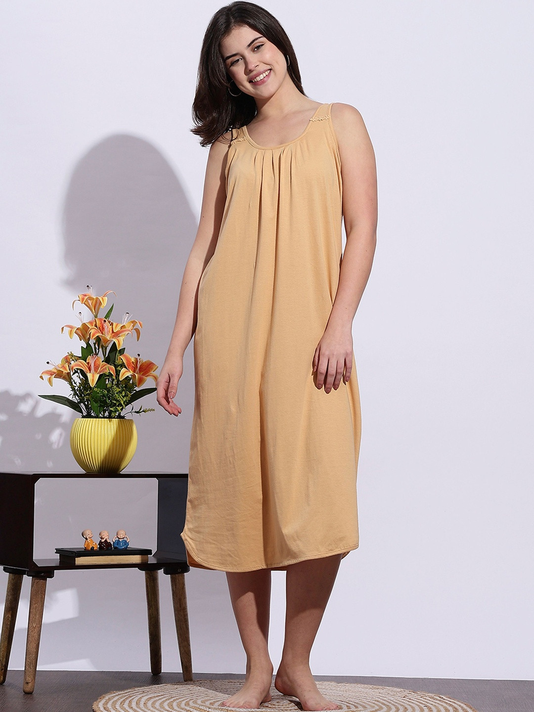 9shines Label Women Cotton Camisole Slip Nighty