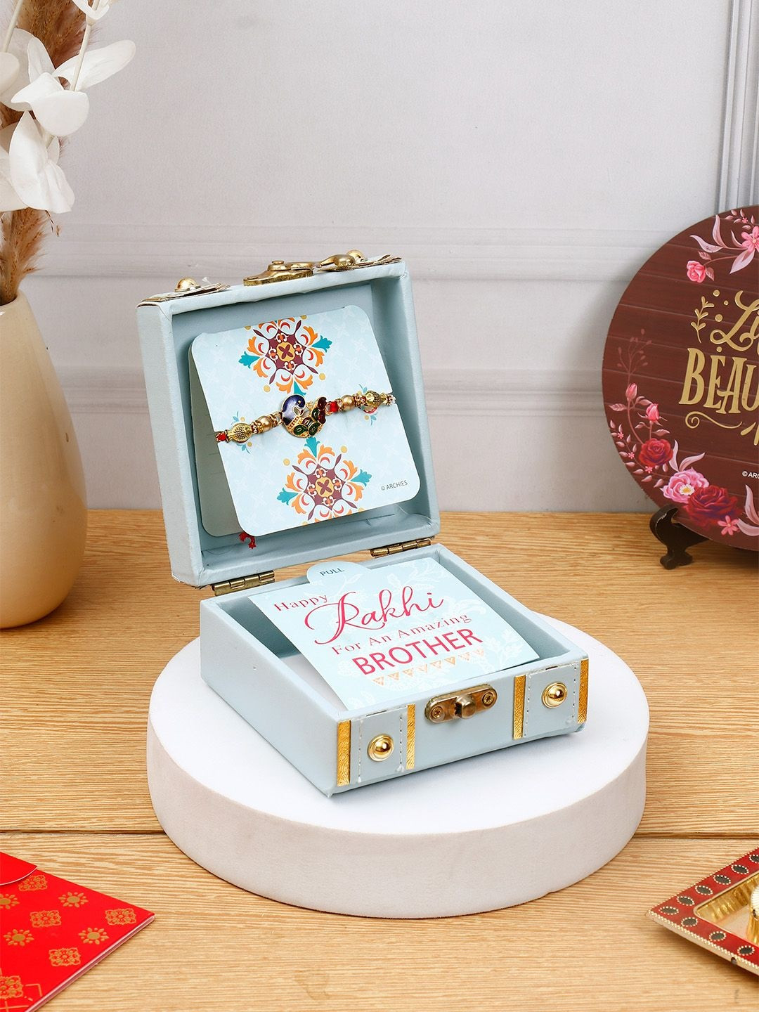 Archies Classic Heritage Grey Rakhi Treasure Box