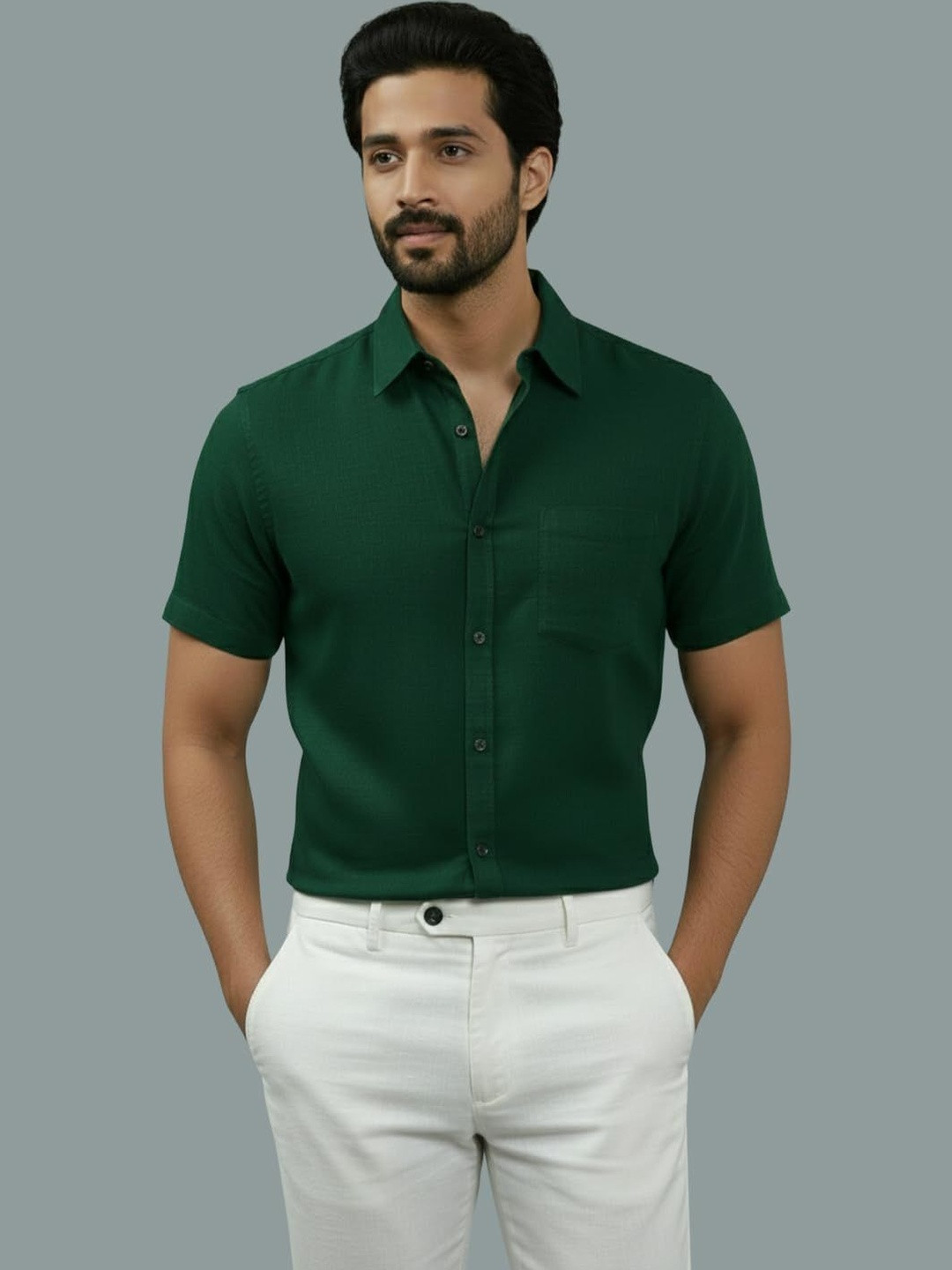 LENIA Men Smart Slim Fit Casual Shirt