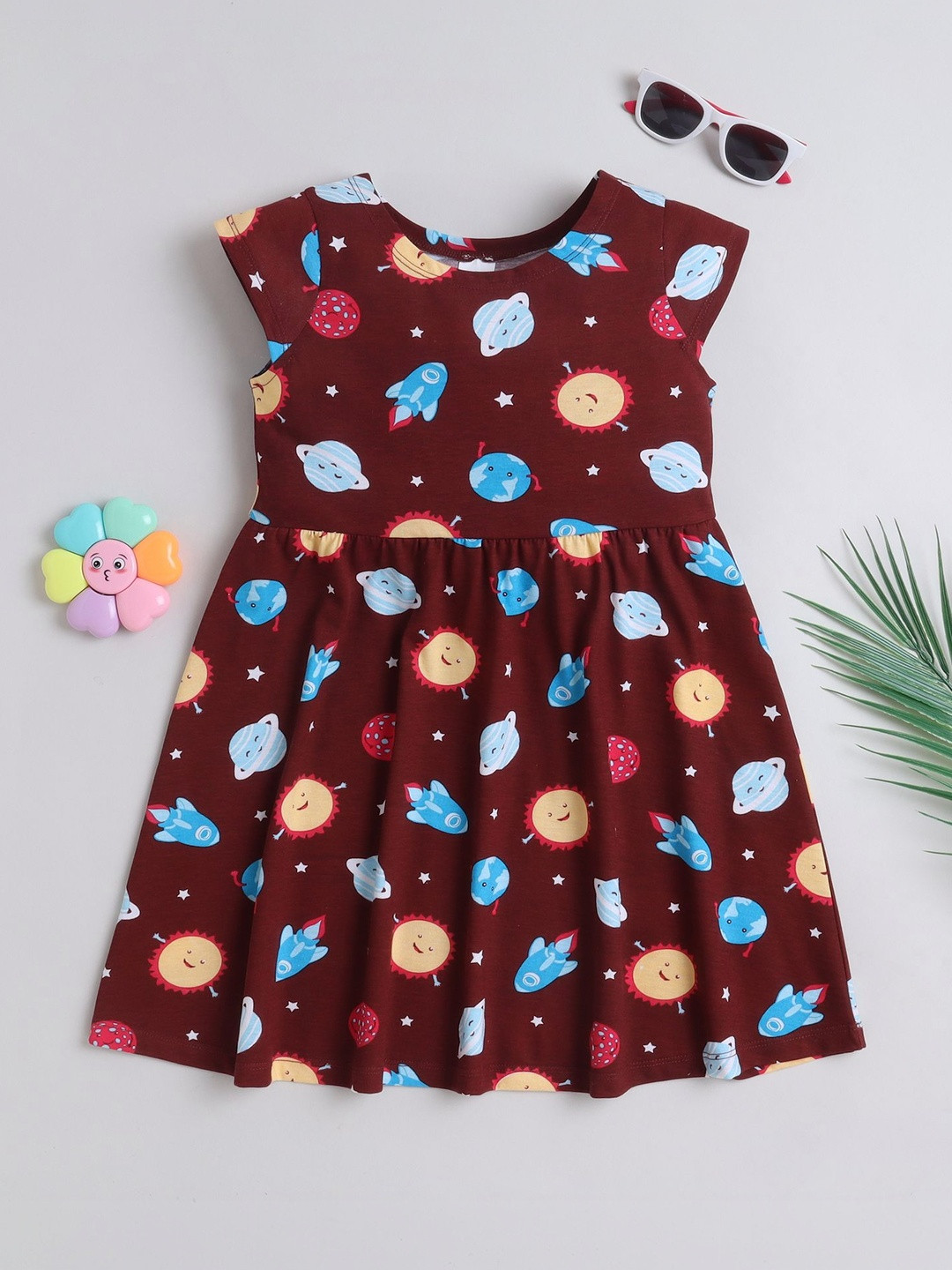 Funshine Print A-Line Dress