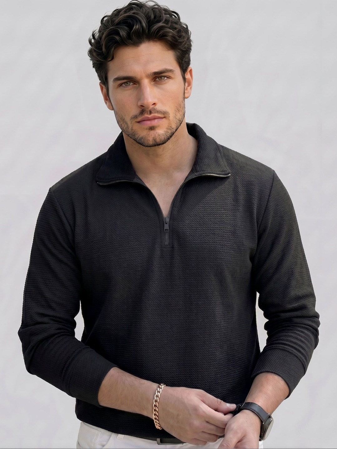 LECOWAR Men Polo Collar T-shirt