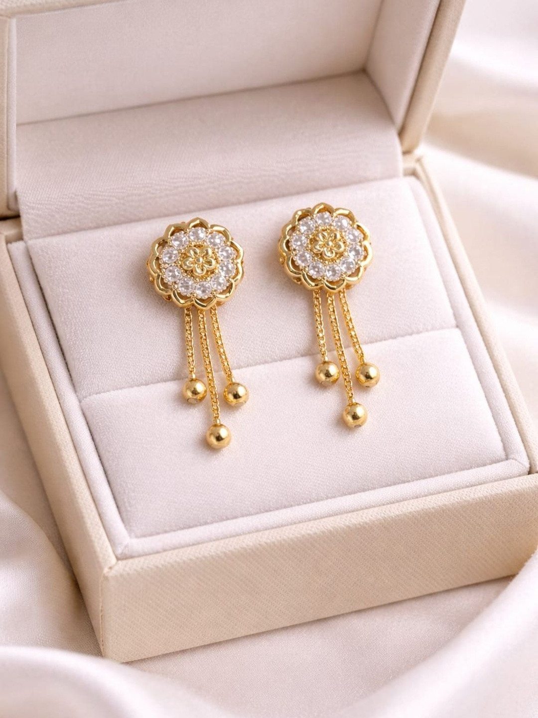 Diyaana Creation Floral Drop Earrings