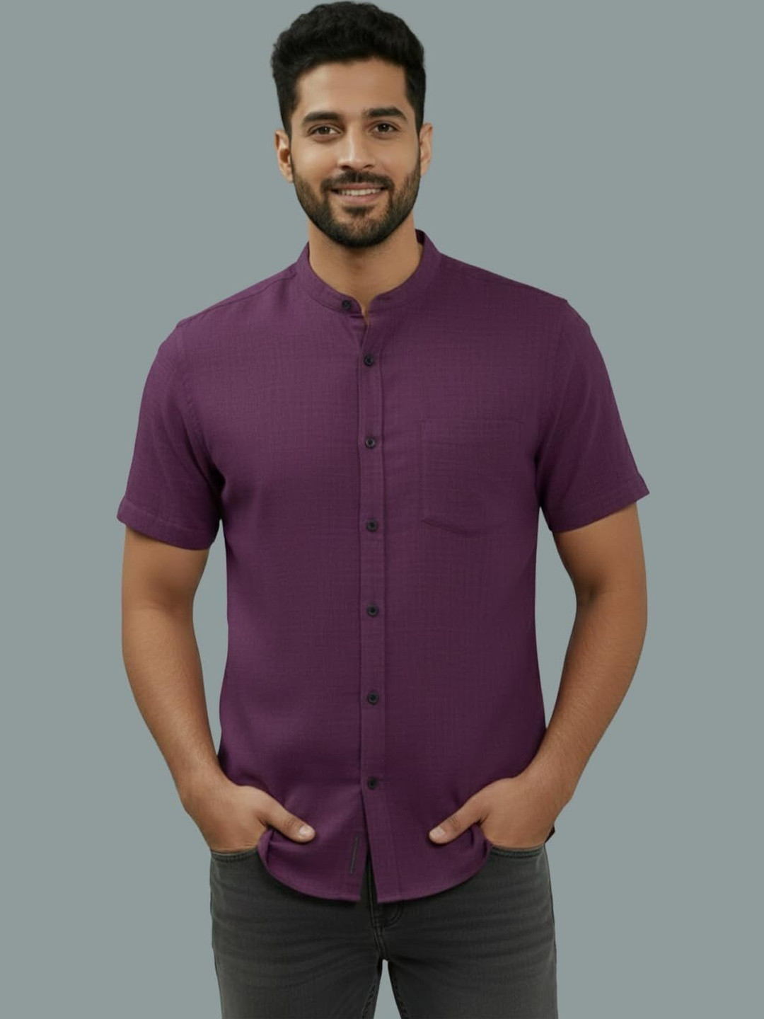 LENIA Men Smart Slim Fit Casual Shirt