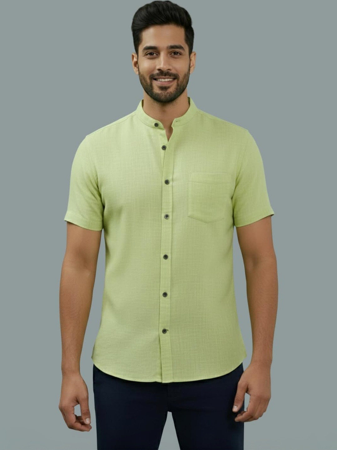 LENIA Men Smart Slim Fit Casual Shirt