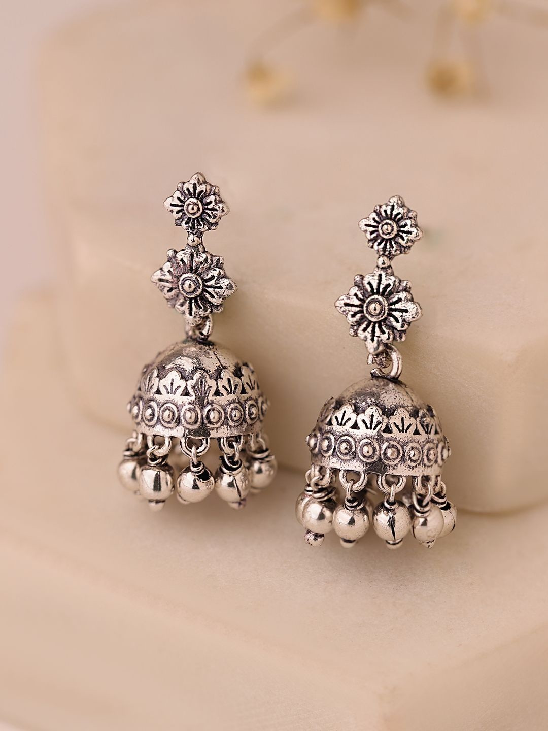 Voylla Floral Jhumkas Earrings