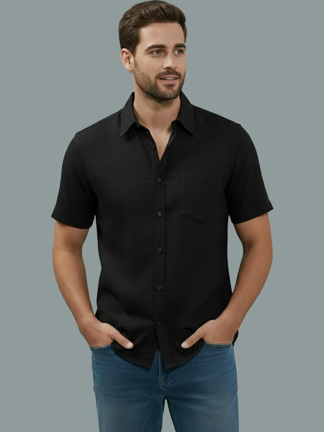 LENIA Men Smart Slim Fit Casual Shirt