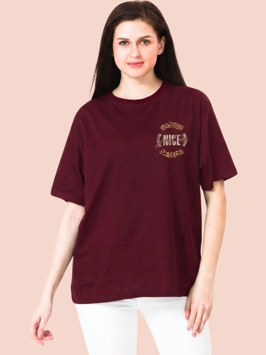 Lango Women Typography Printed T-shirt
