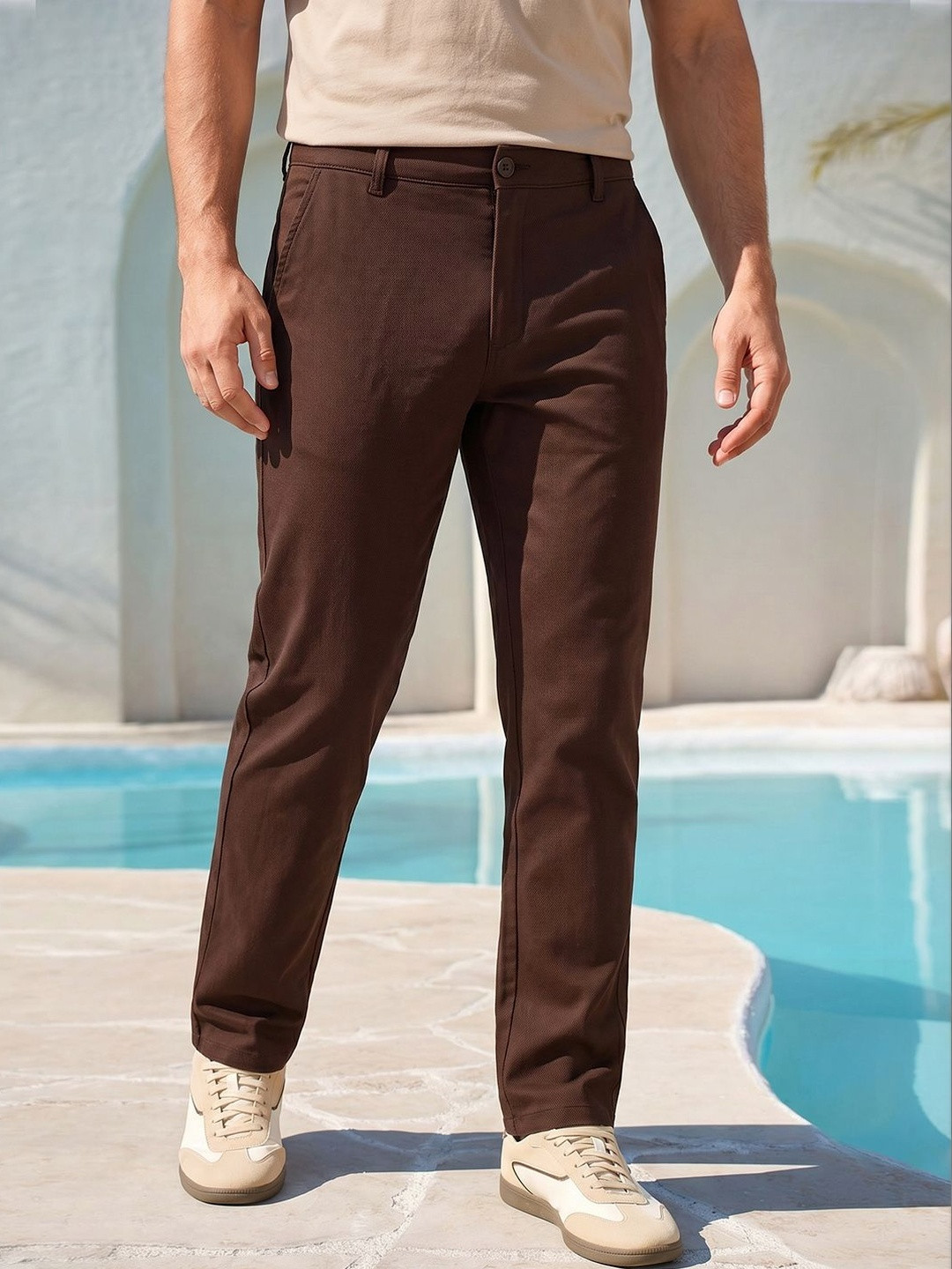 Thomas Scott Men Regular Fit Chino Cotton Trouser