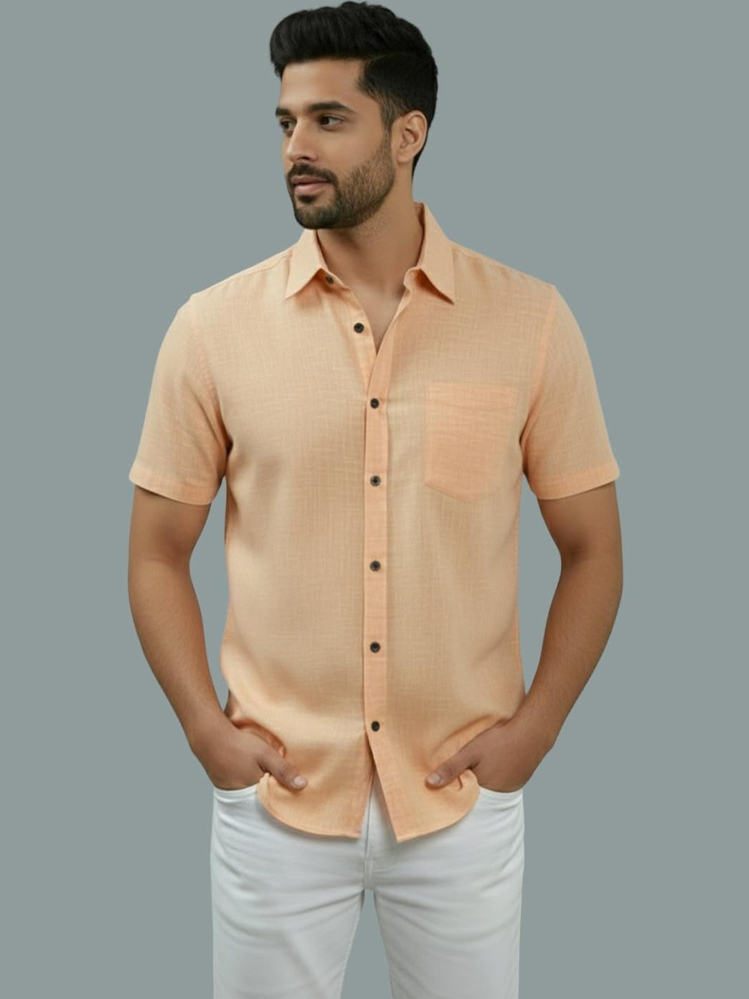 LENIA Men Smart Slim Fit Casual Shirt