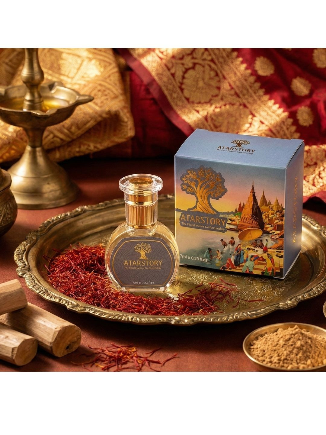 ATARSTORY Kesar Chandan Alcohol Free Long Lasting Roll On Attar- 7 ml