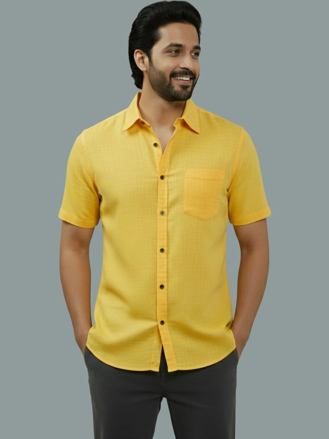 LENIA Men Smart Slim Fit Casual Shirt
