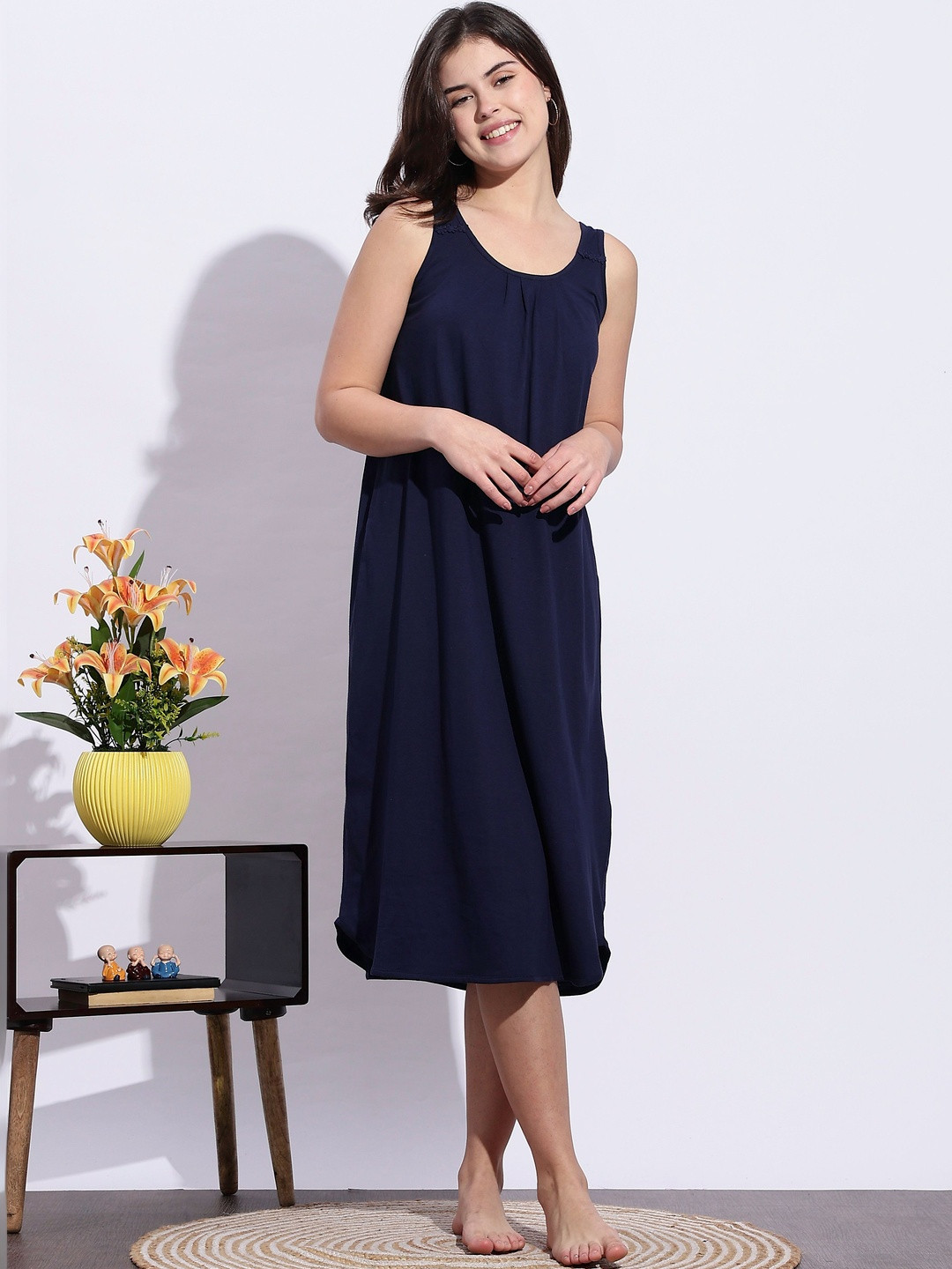 9shines Label Women Cotton Camisole Slip Nighty