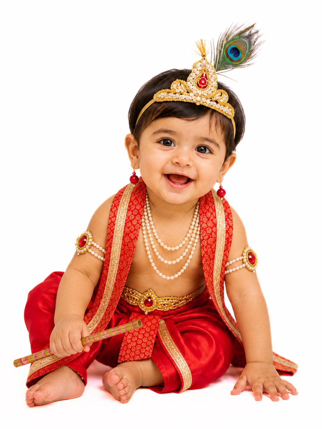 itsmycostume Boys Janmashtmi Krishna Costume Set