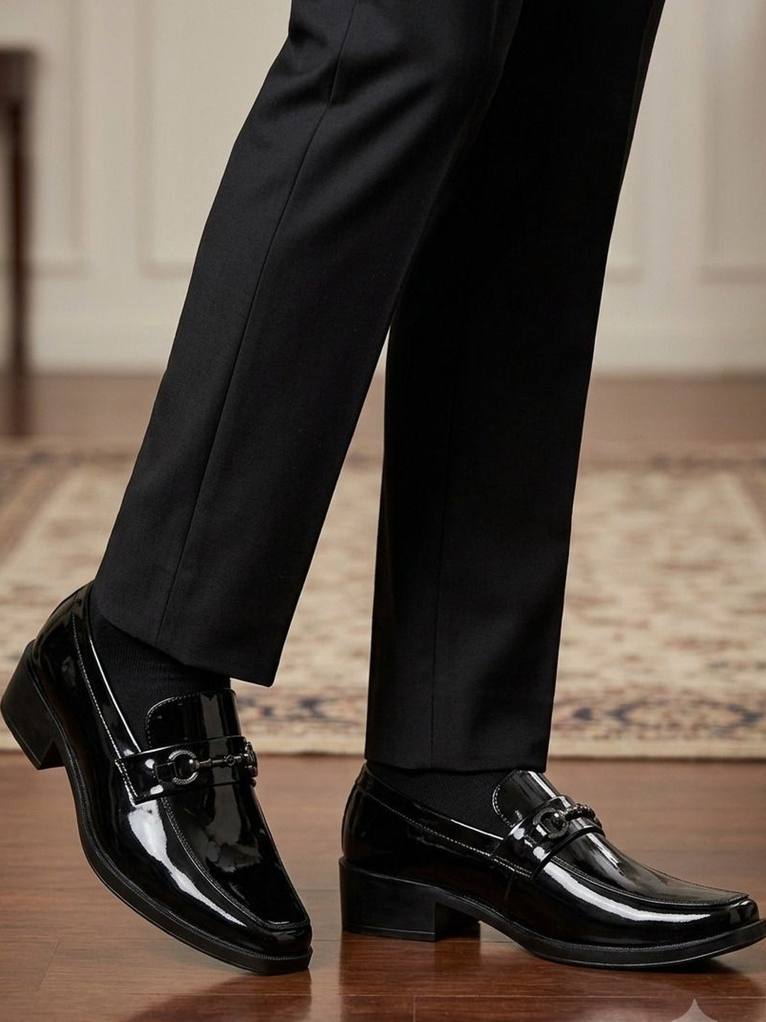 INVICTUS Men Square Toe Slip-On Formal Loafers