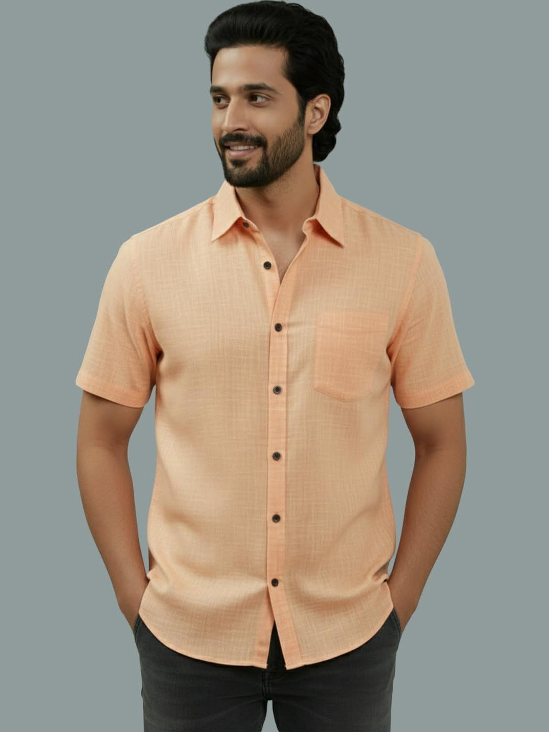 LENIA Men Smart Slim Fit Casual Shirt