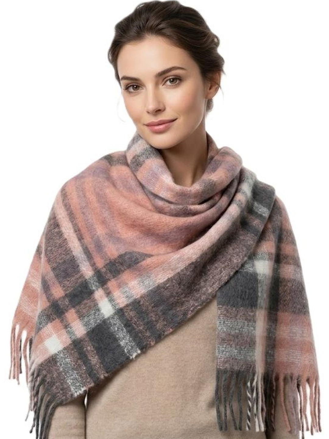 Alexvyan Women Checked Stole