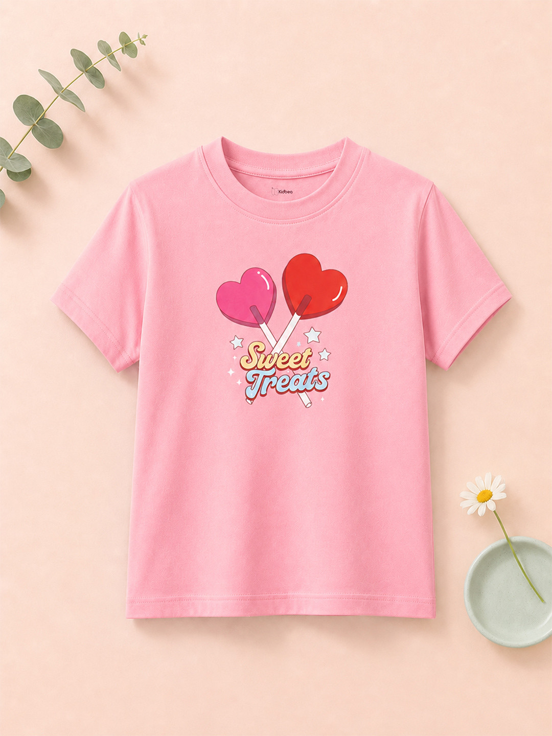 Kidbea Kids Typography Bamboo Applique T-shirt