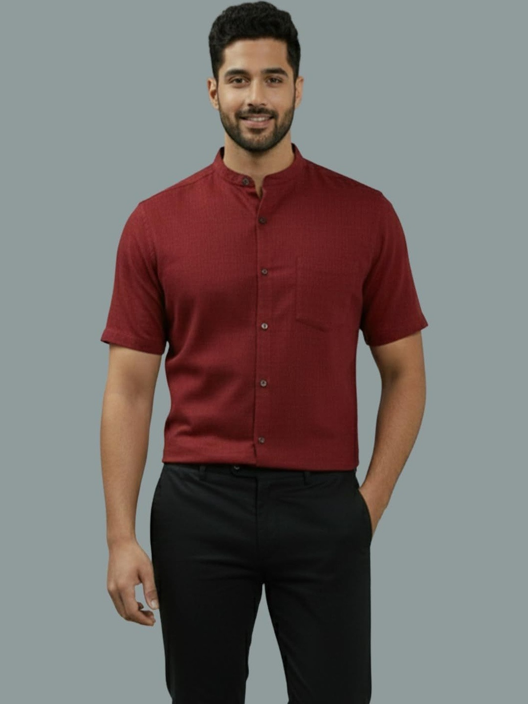 LENIA Men Smart Slim Fit Casual Shirt