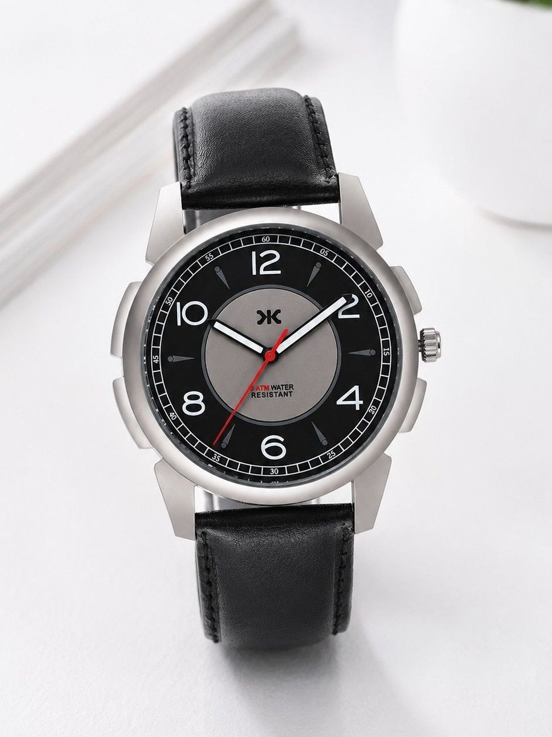 Killer Men Brass Printed Dial & Leather Straps Analogue Watch KLMO42B