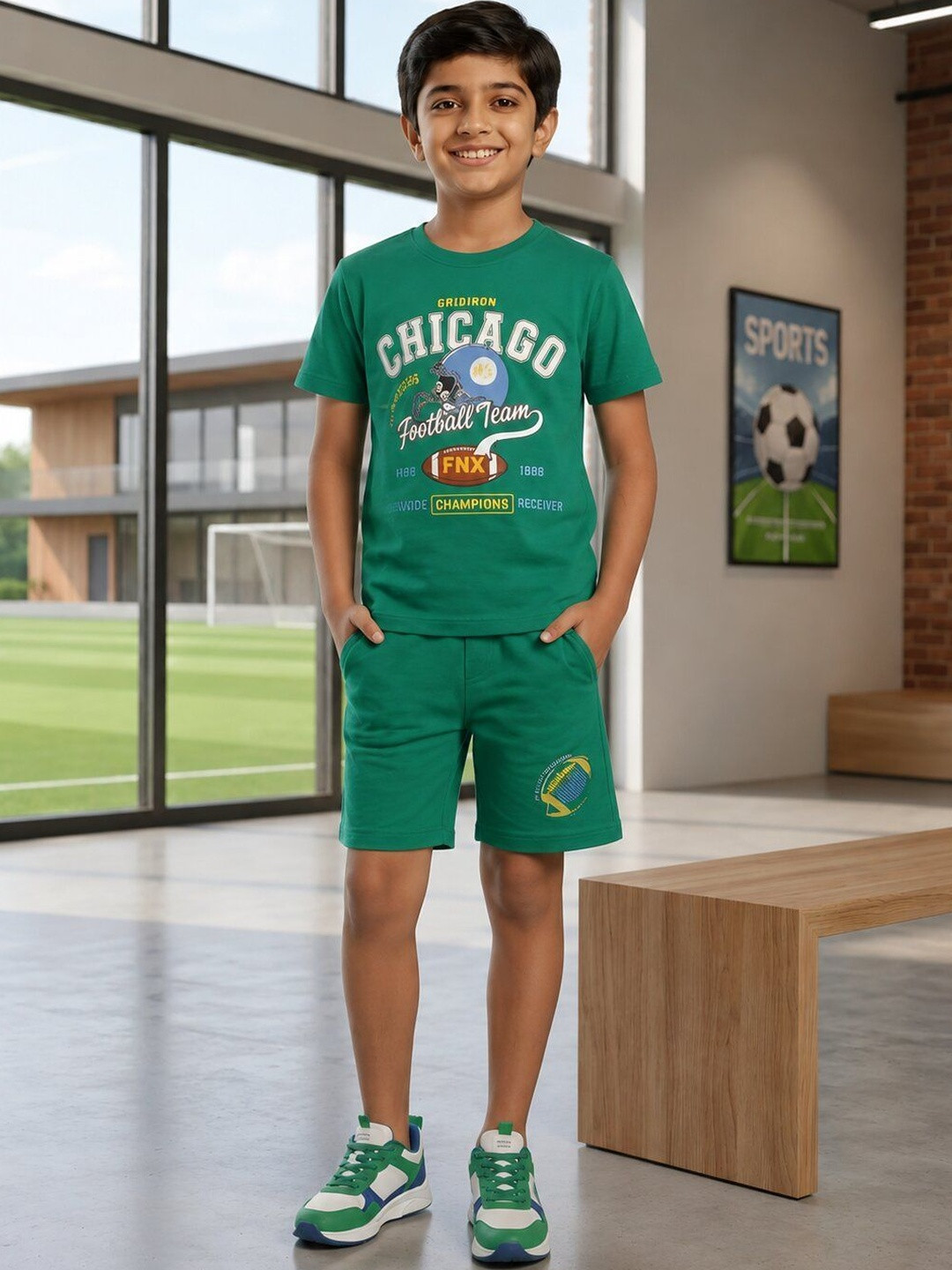 PUPPET-NX Cotton Printed T-shirt with Shorts