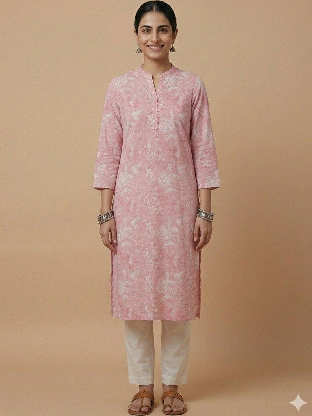 MAYSIXTY Botanical Printed Kurti