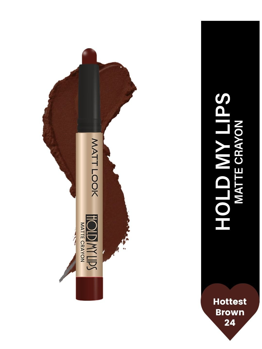 MATTLOOK Hold My Lips Matte Crayon Lipstick - 1.5 g - Hottest Brown