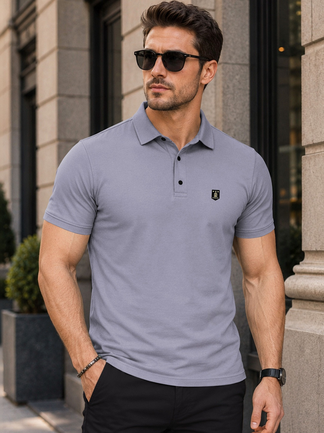 VeBNoR Polo Collar Short Sleeves T-Shirt