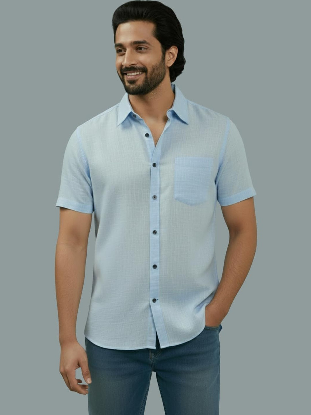LENIA Men Smart Slim Fit Casual Shirt