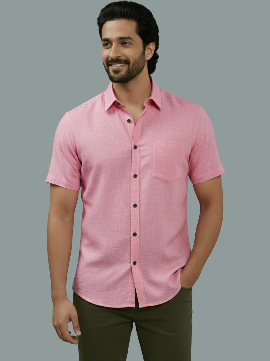LENIA Men Smart Slim Fit Casual Shirt